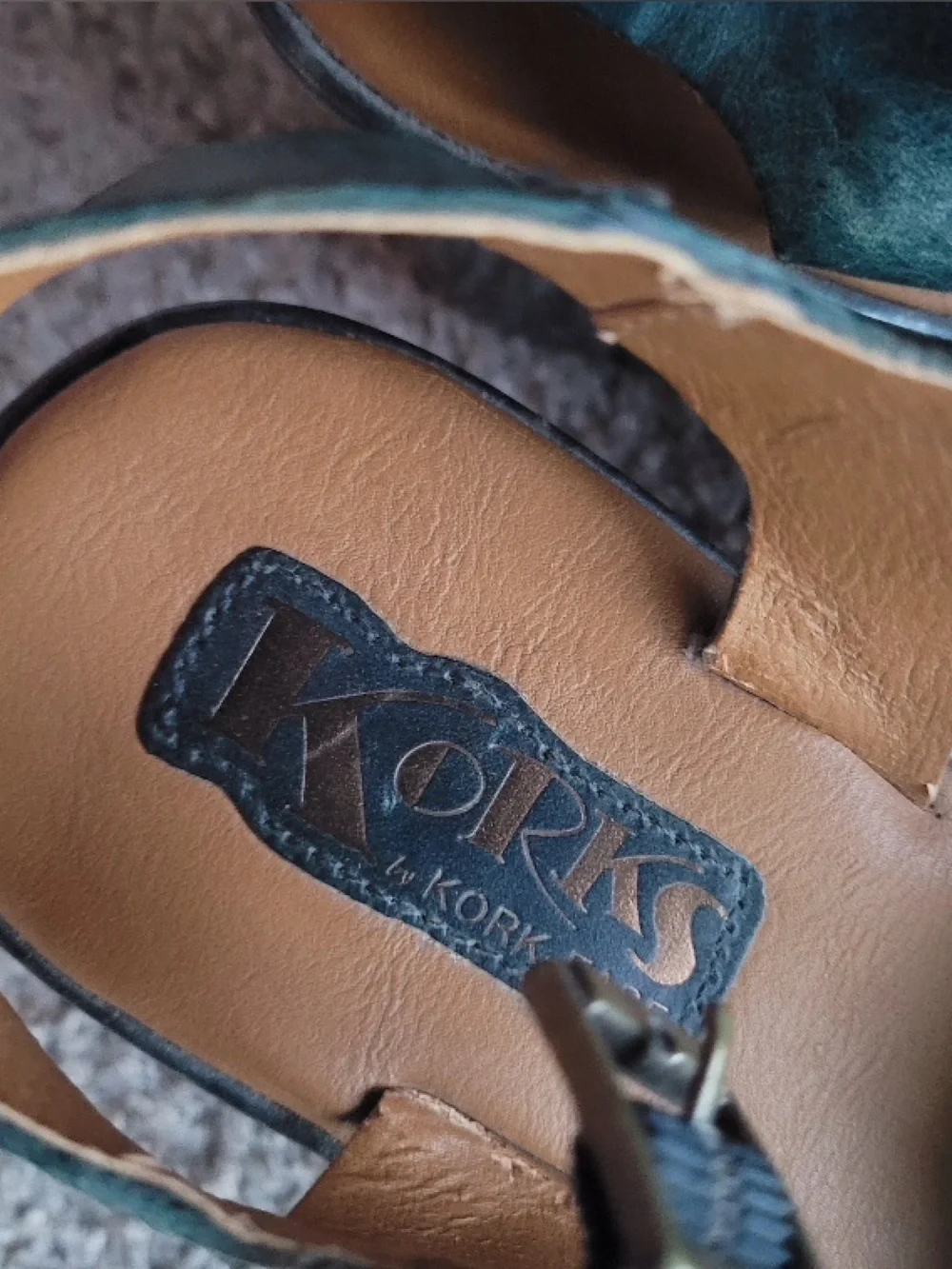 Korks kork ease ocean blue tortoise wedges